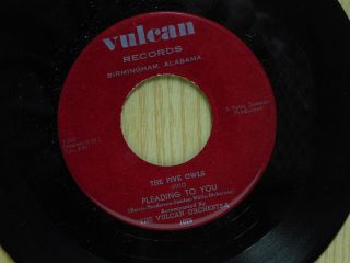 The Five Owls Alabama Doo Wop 45 Pleading To You Bw I Like Moonshine On Vulcan