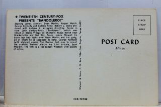 Ad Twentieth Century Fox Bandolero James Stewart Dean Martin Postcard Old View 2
