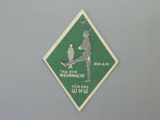 German Ww2 Whw / Winterhilfswerk - Tag Der Wh 1939,  Infanterie