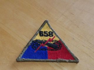 Wwii Ww2 Us Army 658th Armored Division Tank Triangle Unit Patch