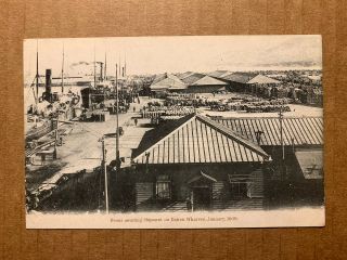1909 China Old Postcard,  South Manchuria Railway Company,  Dairen Wharf And Cargo