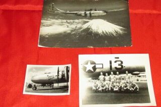 Wwii Us Army Air Force Photos (3) Of B - 29 Airplanes And A Group Hell 