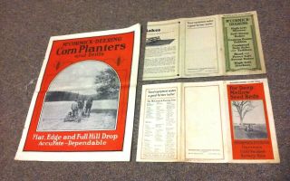 3 Rare 1918 Ih International Mccormick Deering Brochures Planter Rake Harrows