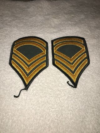 Wwii Us Army Staff Sergeants Rank Stripes Insignia Patches