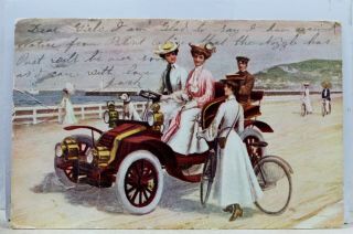 Art Car Automobile Road Postcard Old Vintage Card View Standard Souvenir Postal