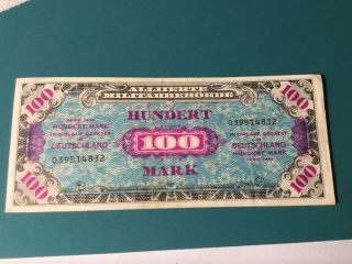 Germany Allied Military 100 Mark Note Series 1944 Very