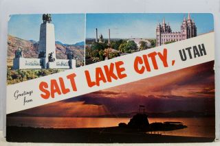Utah Ut Salt Lake City Greetings Postcard Old Vintage Card View Standard Post Pc
