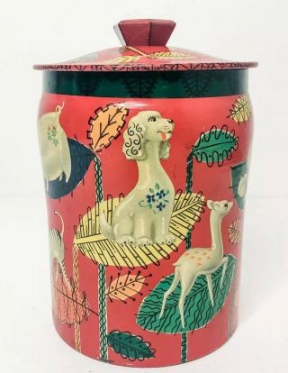 Antique Advertising English Tin W/animal Design By George W.  Horner & Co