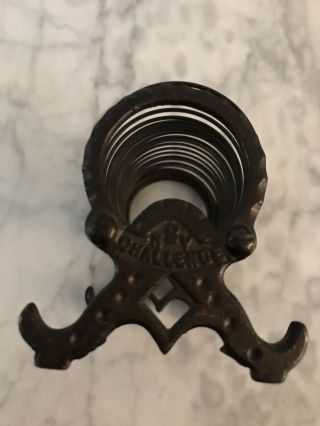 Antique Late 1800’s Victorian Challenge NBY Cast Iron Spring Letter Holder 3