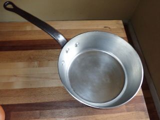 Restored 10.  5” Antique French Copper Windsor Sauce Pan Splayed Sauté 3mm Tin 3