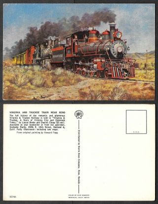 Old Train Postcard - Reno,  Nevada - Virginia And Truckee Train