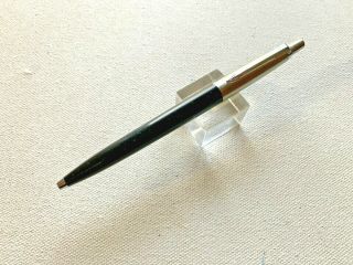 1970s Black Parker Jotter Ball Pen Brass Threads Recessed Button Made In England