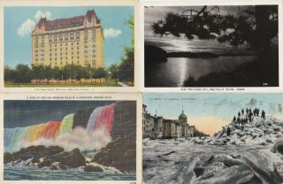 4 Old Postcard Canada Manitoba Niagara Montreal Random Sc125
