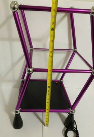 rotating Dancing Shelf stand 3 - tier purple store display or home spinning RARE 2