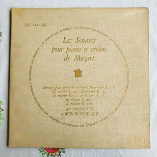 Discophiles Francais Df 185 - 186 2xlps Set Kraus Boskowsky Mozart Sonatas Ed1