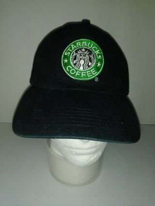 Starbucks Employee Uniform Adjustable Baseball Cap Hat Siren Logo Black