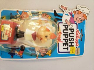 Kellogg ' s Pop Push Puppet Snap Crackle & Pop Rice Krispies Toy 1984 Talbot Toys 2