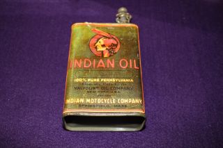 Fake ? Paper Label Indian Oil Indian Motorcycle Company Oil Can Valvoline