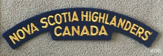 Nova Scotia Highlanders Cloth Shoulder Flash (22922)