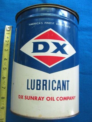 Vintage Sun - Ray Co.  D - X Lubricant Empty 5 Can