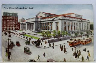 York Ny Public Library Postcard Old Vintage Card View Standard Souvenir Post