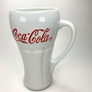 Vtg Coca - Cola Mug Stained Glass Drink Ice Cream Soda Collectible 2002 Cup C25
