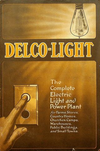 Delco Light Complete Electric Light & Power Plant Booklet 1910s Dayton Ohio