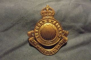 Ww Ii/pre Ww Ii Canadian Brass Cap Badge To The Lincoln And Welland Regiment