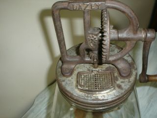 Dazey Butter Churn No 60 Glass Jar Wood Paddle Feb 14 1922 St.  Louis EUC 2
