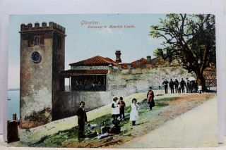 United Kingdom Gibraltar Moorish Castle Entrance Postcard Old Vintage Card View