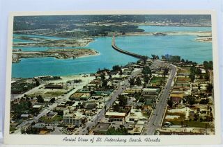 Florida Fl St Petersburg Beach Aerial Postcard Old Vintage Card View Standard Pc