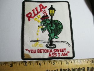 R You A Turtle? Wwii Vintage Nos Embroidered Patch 4 X 4 3/4 Inches