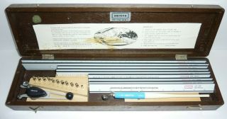 Unitech Type 1 Style 1 Set No 3 Lettering Equipment Set In Hardwood Box Vintage