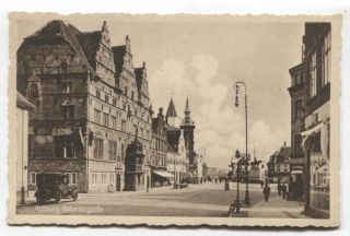 Aalborg - Osteraagade,  Street Scene - Old Denmark Postcard
