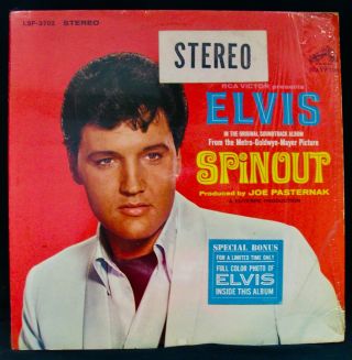 Elvis Presley " Spinout " Album In Shrinkwrap W/hype Sticker Rca Victor Lsp - 3702