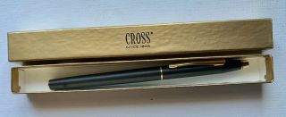 Vintage Cross Century Matte Black Fountain Pen In Cardboard Case