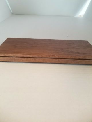 Walnut Case With Brass Scissors And Letter Opener Set