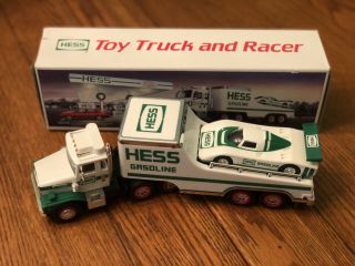 Vintage Amerada Hess Gas Truck & Racer Sound Lights Gift 1988