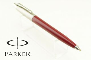 Vintage Parker Jotter Burgundy And Stainless Steel Ballpoint Pen (black Ink)