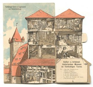 Nurnberg,  Nuremberg - Fünfeckiger Turm - Old Germany Novelty Postcard