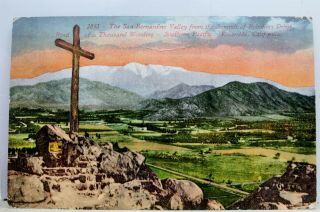 California Ca Riverside San Bernardino Valley Summit Rubidoux Drive Postcard Old