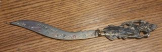 Vintage Raudixin Hindu Goddess Hand Crafted Brass Letter Opener India