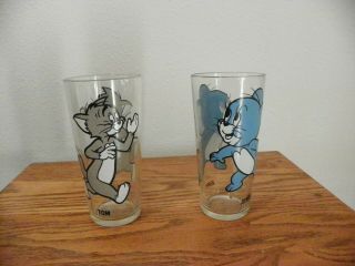 Tom And Jerry Pepsi Collectors Series Vintage 1975 Mgm Inc.  Glasses