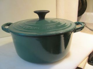 Le Creuset 18 Dutch Oven With Lid,  Dark Green,  France