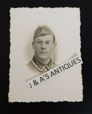 Vintage Photo Wwii German Nazi Soldier Head Shot World War Ii