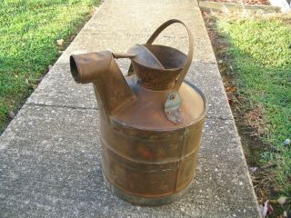 Vintage Standard Oil Co.  Indiana 5 Gallon Measure Metal Oil Can
