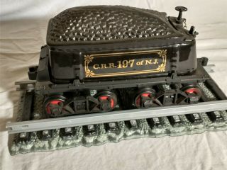 11” Vintage Jim Beam 1872 Coal Car Decanter Train W/ Track.  Produced In 1976.
