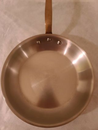 William Sonoma 10 " French Copper Saute Pan With Solid Brass Handle