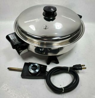 Saladmaster (7817) 11 " Oil Core Electric Skillet W/ Vapo Lid,  Cord Tested/working