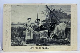 Art At The Well Postcard Old Vintage Card View Standard Souvenir Postal Post Pc